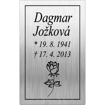 Smuteční dekorace Rytá cedulka 6202