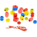 Big Tree Barevné dřevné korálky v dóze 72 ks