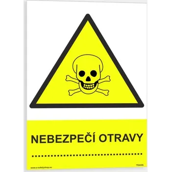 Nebezpečí otravy Samolepka 210 x 297 mm (A4) tl. 0.1 mm - Kód: 00468