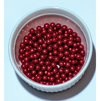 Přisada na vaření a pečení Lucie´s Sprinkles Metalické červené 7mm perly 55g: 55g