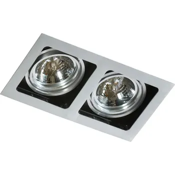 Bodové svítidlo AZzardo SISTO podhledové svítidlo 2x ES111 max. 50W bez zdroje 35,5cm hranaté IP20, hliníkové