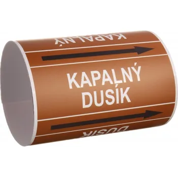 Páska na značení potrubí Signus M25 - KAPALNÝ DUSÍK Samolepka 100 x 77 mm, délka 1,5 m, Kód: 26063