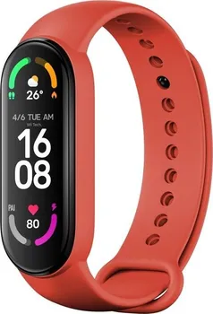 Příslušenství k fitness náramku FIXED Silicone Strap pro Xiaomi Mi Band 5/6 náhradní řemínek červený