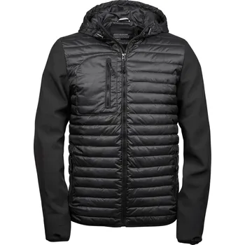 Pánská softshellová bunda Tee Jays Pánská prošívaná bunda TJ9628 Black-Black 3XL