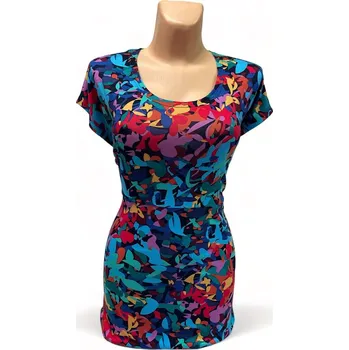 Dámská tunika Halenka Pestrá PÁVINA, Barva Pestrá, Velikost XXL 48, Materiál 96% Viskoza 4% Lycra