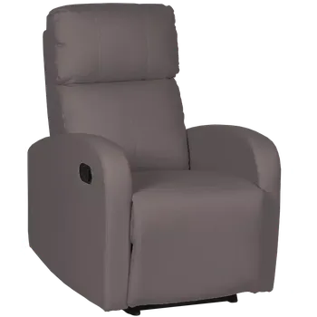 Křeslo DALLAS - polohovací křeslo, ekologická kůže šedá