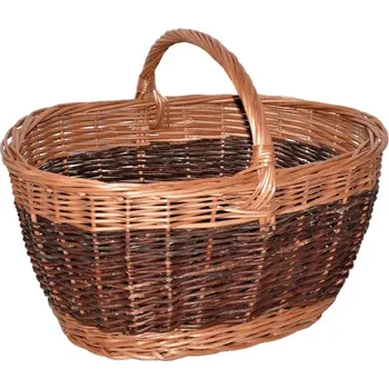 Nákupní košík Košík proutěný dvoubarevný 45x35 cm