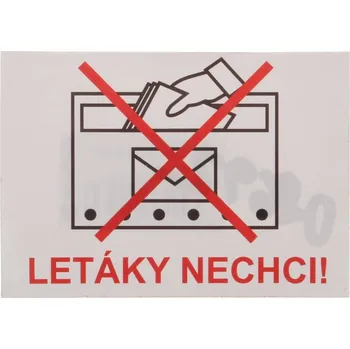 Letáky nechci! Samolepka A7, 105 x 74 mm Letáky nechci! Samolepka A7, 105 x 74 mm, Kód: 20123