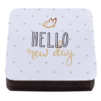 Podtácek Podtácek pod nápoje Hello New Day, korek set 6 ks