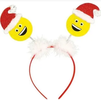 Party dekorace Party čelenka vánoční smajlík s čepičkou