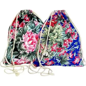 Školní sáček Batoh na cvičky - květinový vzor