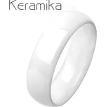 NUBIS® KM1013-6 Dámský keramický prsten bílý, šíře 6 mm - velikost 48 - KM1013-6-48