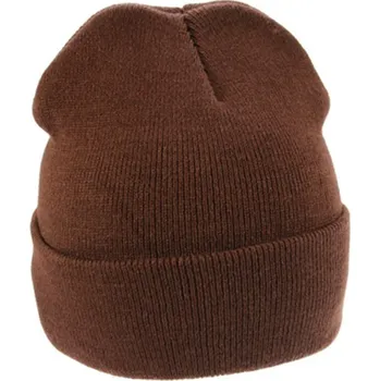 Čepice L-Merch Unisex pletená čepice C700 Brown one size