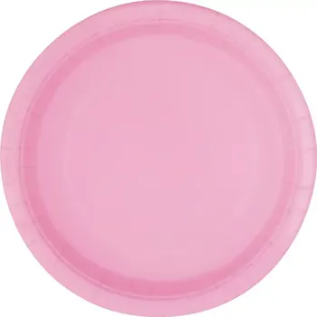 Talíř EKO Talířky papírové - světle růžové 18cm 8ks