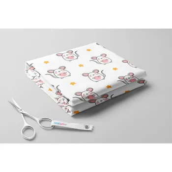 Softshell s beránkem, Myšky a hvězdičky Barva: Bílá