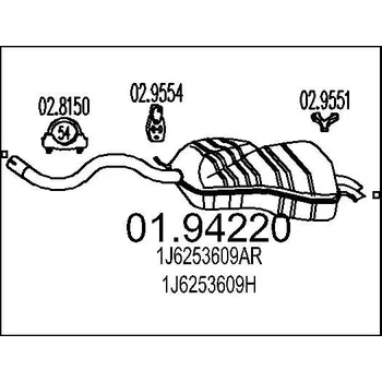 Auto-moto Zadní tlumič výfuku MTS 01.94220