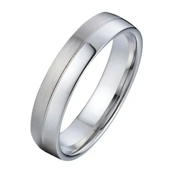 Prsten NUBIS® NSS3017 Dámský snubní ocelový prsten šíře 4 mm - velikost 54 - NSS3017-54