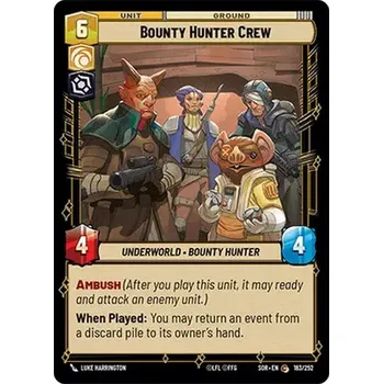 Sběratelská karetní hra Bounty Hunter Crew 183/252 - Spark of Rebellion Typ karty: Standard