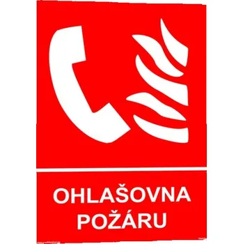 Ohlašovna požáru s textem Plast 105 x 148 mm (A6) tl. 0.5 mm - Kód: 01555