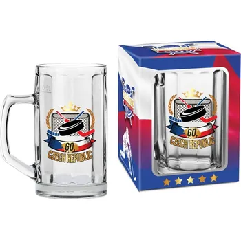 Sklenice Sklenice půllitr 500ml MS Hokej "branka Go Czech Republic"