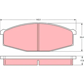 Brzdová destička Sada brzdových destiček, kotoučová brzda TRW GDB747