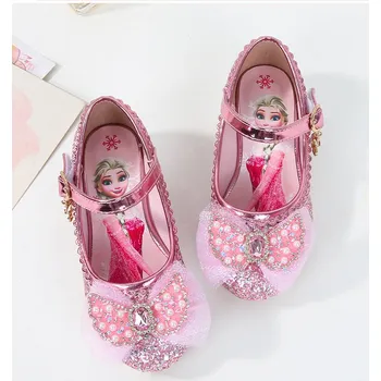 Dětská sálová obuv Frozen (Ledové království) Dívčí elegantní sandálky královny Elsy z pohádky "Frozen" Barva: Růžová, Velikost EUR: 32-stélka 20 cm