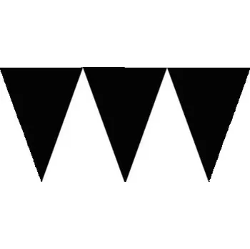 Party dekorace Vlaječková girlanda černá 450 cm