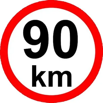 Dopravní značení Omezení rychlosti – 90 km/hod retroreflexní Samolepka ∅ 150 mm - Kód: 16876