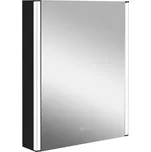 kielle Arkas I - Zrcadlová skříňka s LED osvětlením, vyhříváním a USB portem, 55x70x13 cm levá, matná černá 50111614