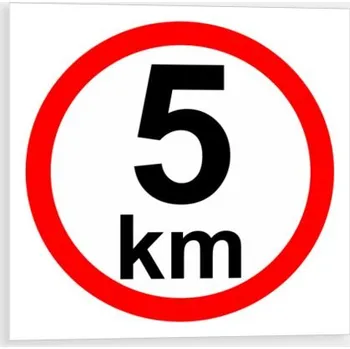 Dopravní značka Omezení rychlosti 5 km/h Samolepka 210 x 210 mm tl. 0.1 mm - Kód: 02037