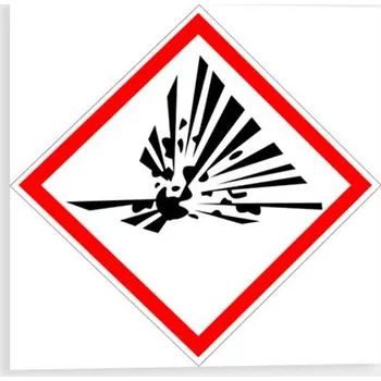 VÝBUŠNÉ - Symbol CLP (GHS) 01 Samolepka 148 x 148 mm tl. 0.1 mm - Kód: 04538