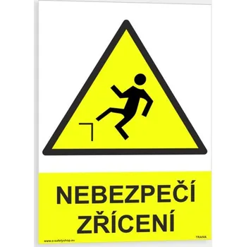 Nebezpečí zřícení Samolepka 210 x 297 mm (A4) tl. 0.1 mm - Kód: 05402