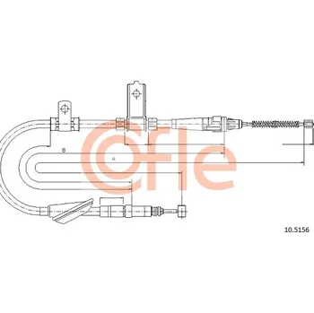 Auto-moto Tažné lanko, parkovací brzda COFLE 92.10.5156