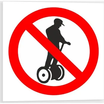 Zákaz vjezdu na segway - symbol Samolepka 92 x 92 mm tl. 0.1 mm - Kód: 16024