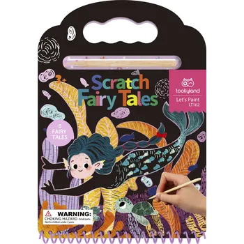 Dřevěná hračka Vyškrabávací blok Pohádky 6 obrázků