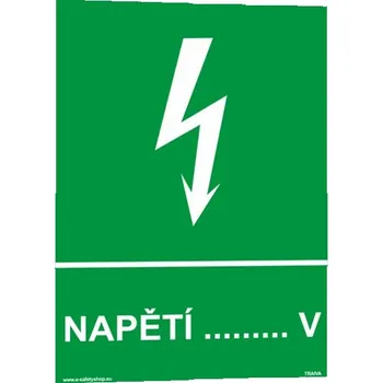 Napětí ....... V Plast 105 x 148 mm (A6) tl. 0.5 mm - Kód: 10426