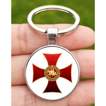 Přívěšek na klíče kříž templářů