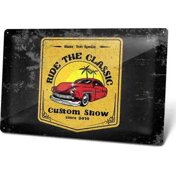 Plechová cedule Plechová cedulka "Custom show" Plechová cedulka - "Custom show", 200 x 140 mm, Kód: 26419