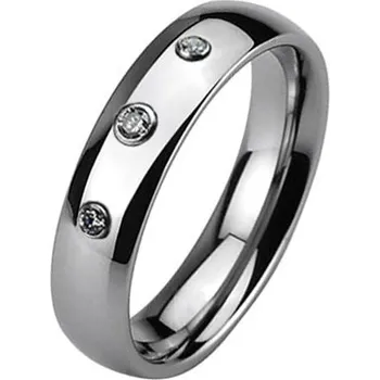 Šperk NUBIS® NWF1025 Dámský snubní prsten, 3 zirkony - velikost 47 - NWF1025-6ZR3-47