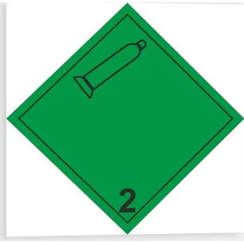 Nehořlavý nejedovatý plyn č. 2.2 A Značení ADR Samolepka 100 x 100 mm tl. 0.1 mm - Kód: 02951