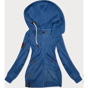 Dámská mikina Světle modrá dámská rozepínací mikina se stahovacími lemy (2306) odstíny modré XL (42)