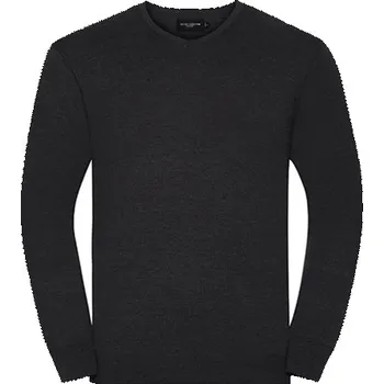Pánský svetr Russell Pánský pletený svetr s výstřihem do V R-710M-0 Charcoal Marl M