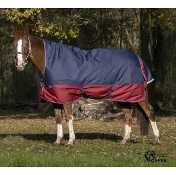 Deka pro koně Deka výběhová EquiTheme -TYREX 1200D HN 50G- - Tmavě modrá/Vínová - 155cm