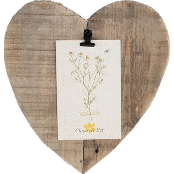 Rám na obraz Dřevěný fotorámeček Geerjanne ve tvaru srdce – 23x2x26 cm