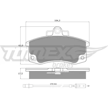 Brzdová destička Sada brzdových destiček, kotoučová brzda TOMEX Brakes TX 10-361