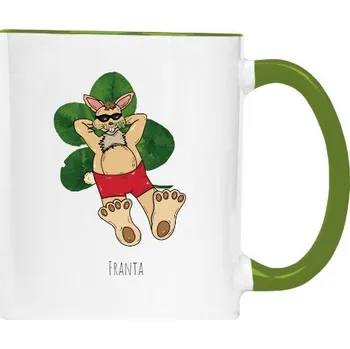 Hrnek malý barevný s potiskem Hrnek - Zajíc