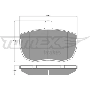 Brzdová destička Sada brzdových destiček, kotoučová brzda TOMEX Brakes TX 11-21