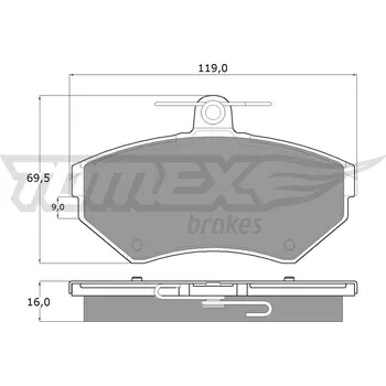Brzdová destička Sada brzdových destiček, kotoučová brzda TOMEX Brakes TX 13-94