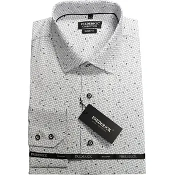 Pánská košile Pánská košile s dlouhým rukávem - střih SLIM - vzor F712 - 40