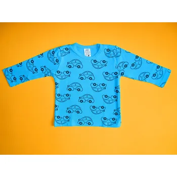 Chlapecké tričko Arex, ČR Chlapecké tričko dlouhý rukáv celopotisk 1 - vel. 80 Barva: tyrkysově modrá, Velikost: 80